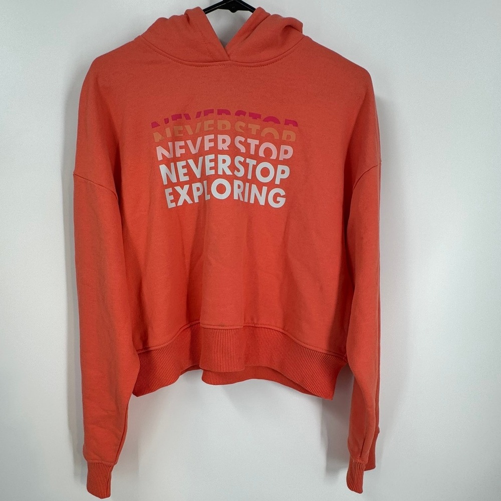 The North Face Women's Never Stop Exploring Cropped Hoodie Emberglow Orange‎